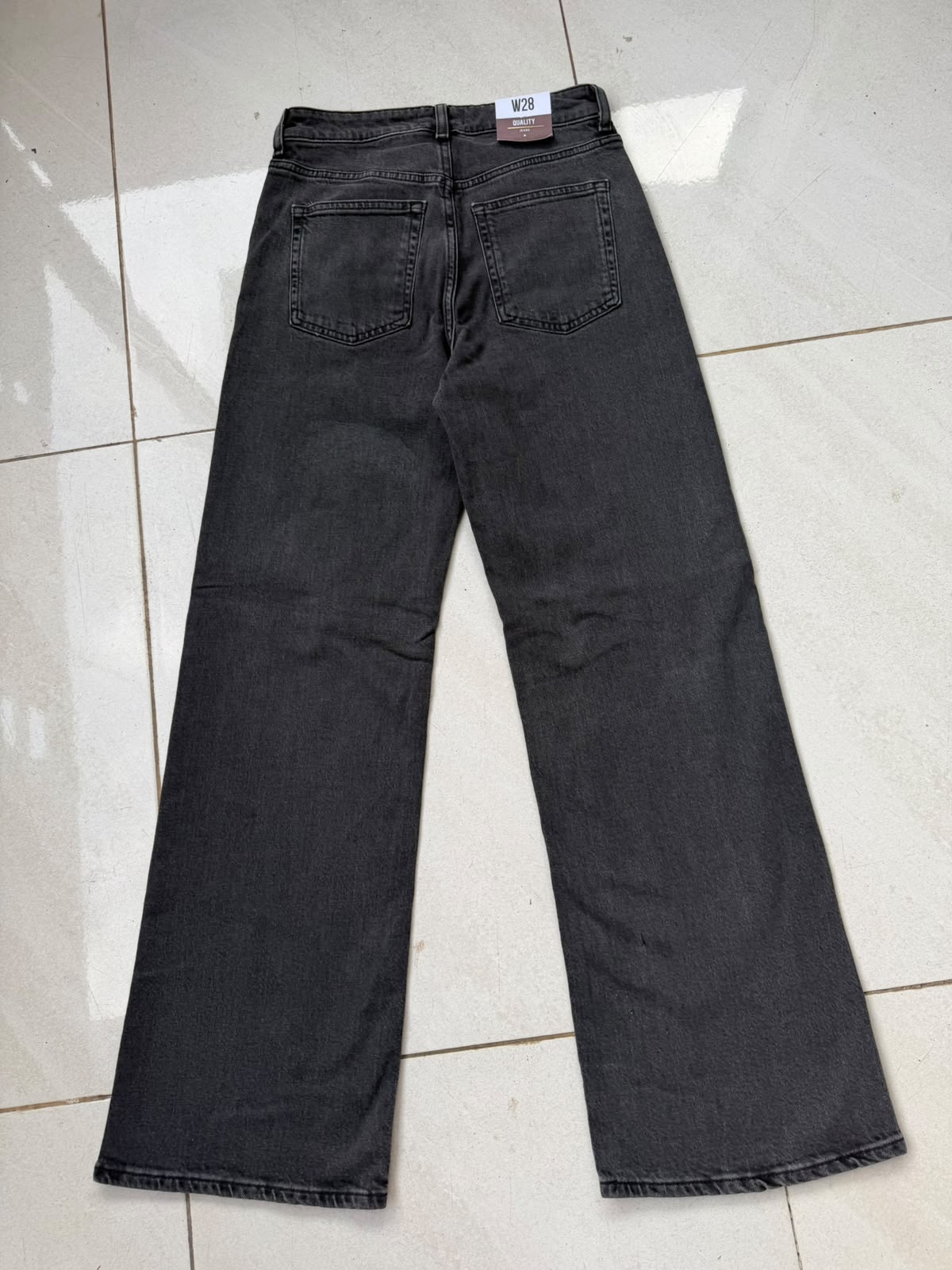HIGH RISE WIDE LEG JEAN-ELEPHANT BLACK