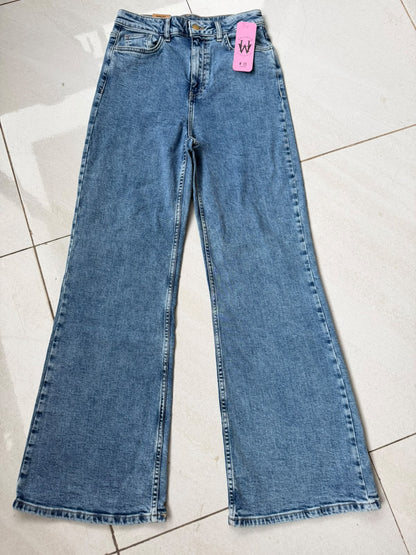 Premium High-Rise Flared Wide-Leg Jeans | Tall Length Stretch Denim