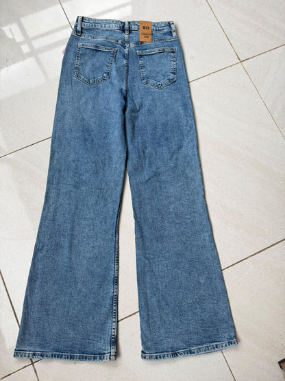 Premium High-Rise Flared Wide-Leg Jeans | Tall Length Stretch Denim