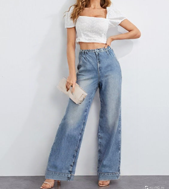 HIGH RISE WIDE LEG JEAN