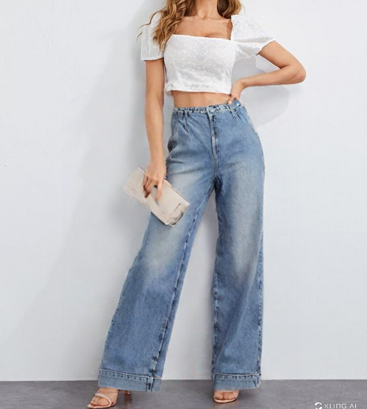 HIGH RISE WIDE LEG JEAN