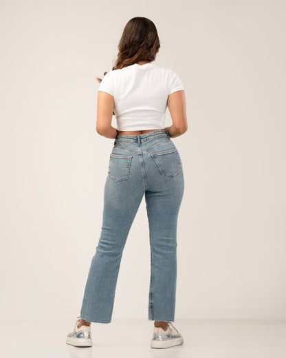 HIGH RISE CROP FLARE JEAN