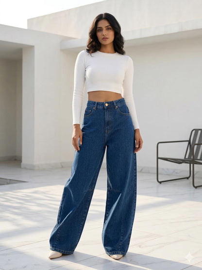 HIGH RISE BALLOON LEG JEAN