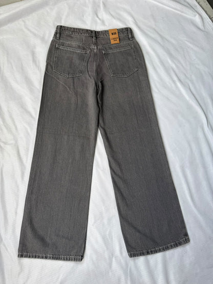 HIGH RISE WIDE LEG JEAN-GREY