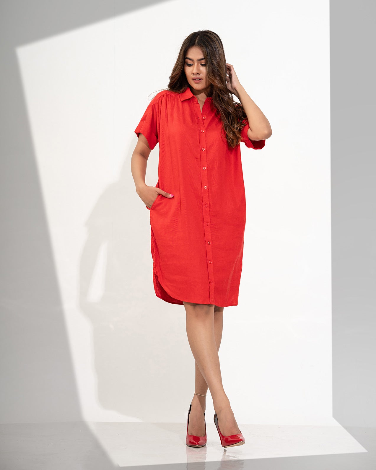 JOE LINEN SHIRT DRESS
