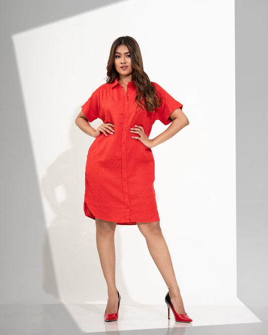 JOE LINEN SHIRT DRESS