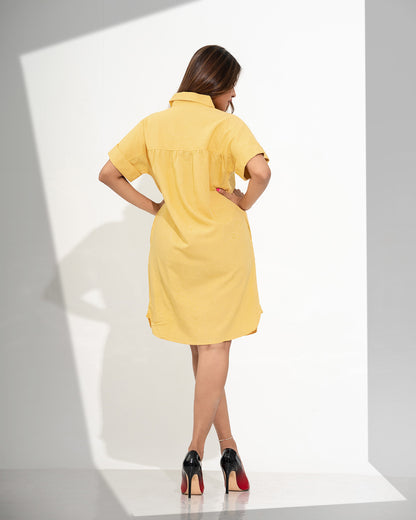 JOE LINEN SHIRT DRESS