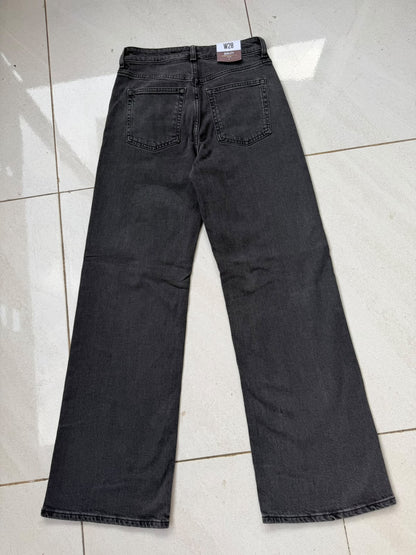 HIGH RISE WIDE LEG JEAN-ELEPHANT BLACK