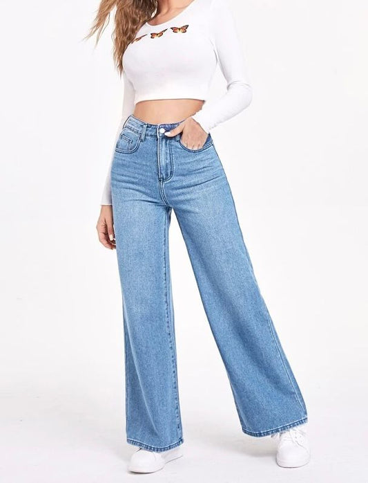 HIGH RISE WIDE LEG JEAN