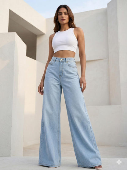 HIGH RISE WIDE LEG JEAN