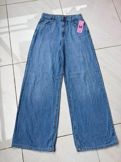 LIGHT BLUE HIGH RISE WIDE LEG JEAN