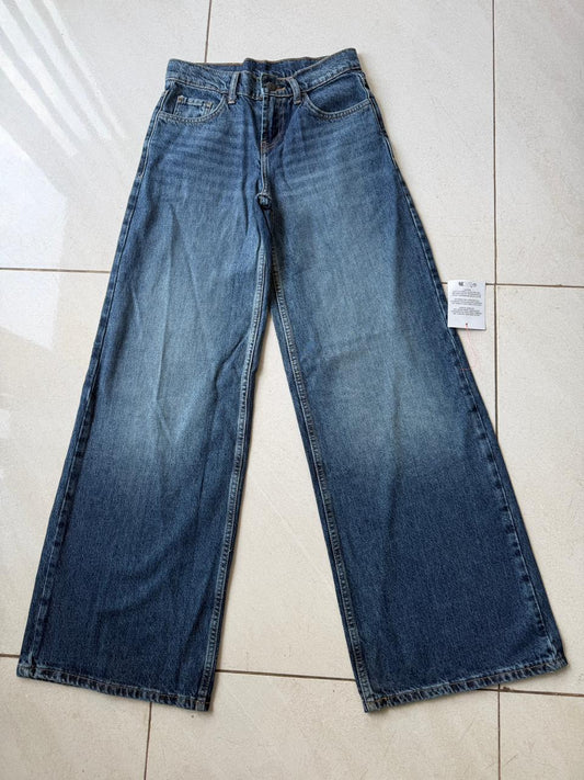 LOW RISE WIDE LEG JEAN