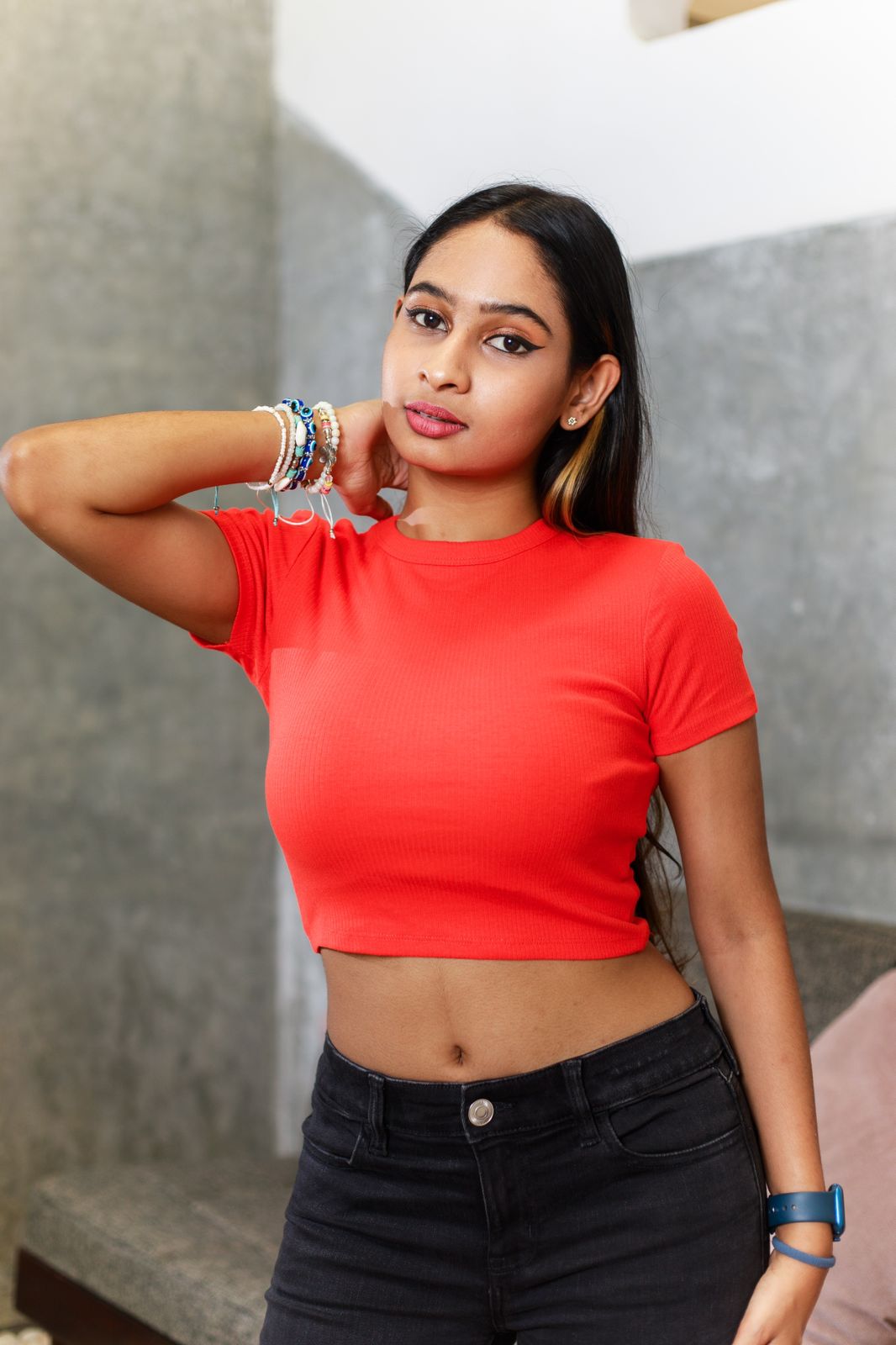 RIBBED CROP TEE