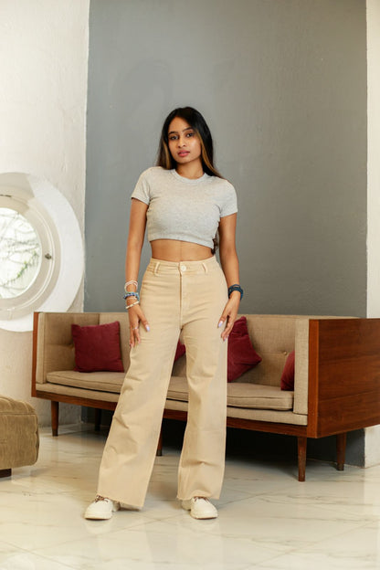 HIGH RISE WIDE LEG JEAN