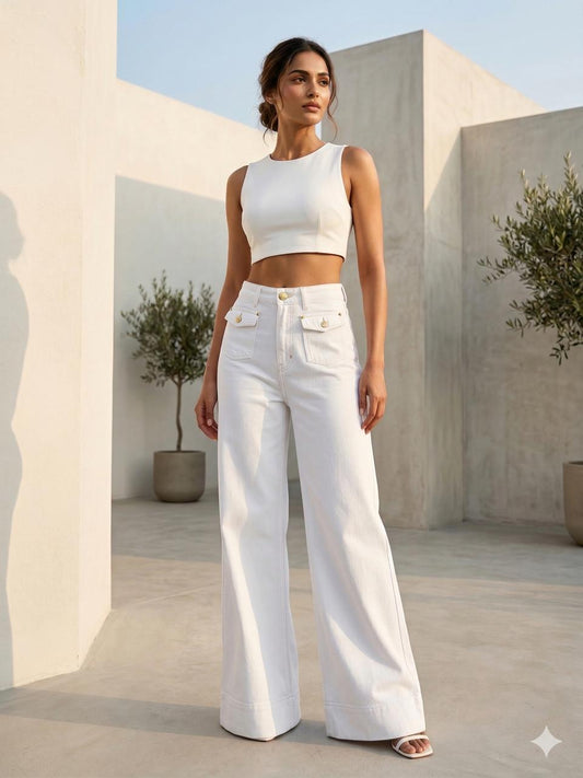 HIGH RISE WIDE LEG JEAN