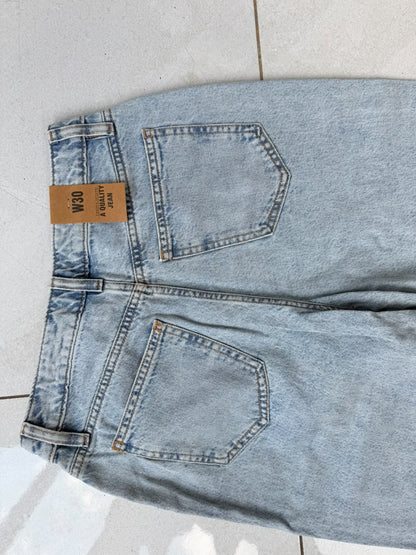 HIGH RISE WIDE LEG JEAN-LIGHT BLUE