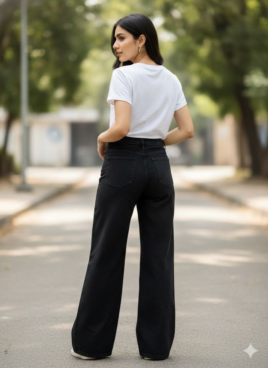 HIGH RISE WIDE LEG JEAN