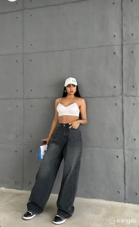 HIGH RISE WIDE LEG JEAN