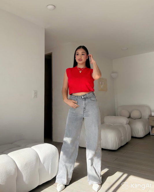 HIGH RISE WIDE LEG JEAN