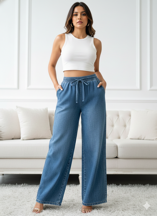 HIGH RISE WIDE LEG JEAN