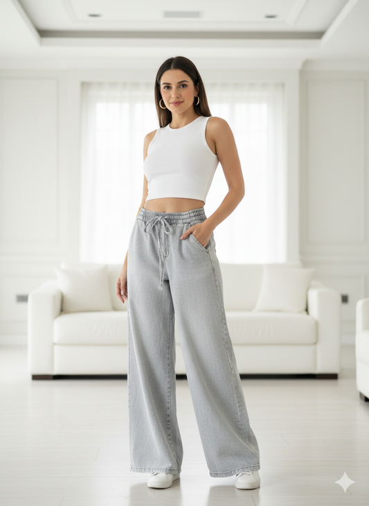 HIGH RISE WIDE LEG JEAN
