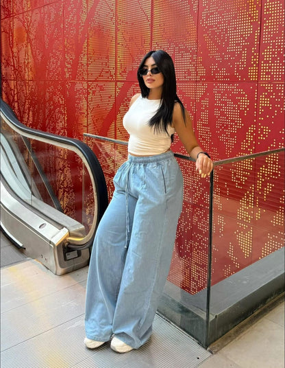 HIGH RISE WIDE LEG JEAN
