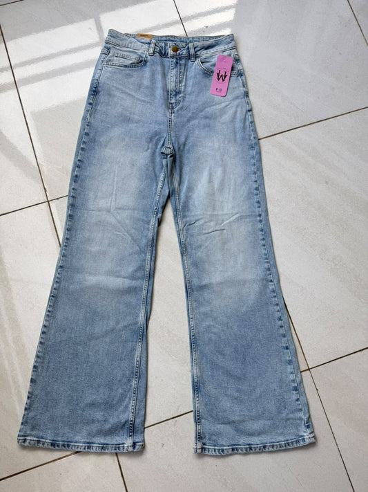High-Rise Wide-Leg Flare Jeans – Premium Imported Non-Stretch Denim