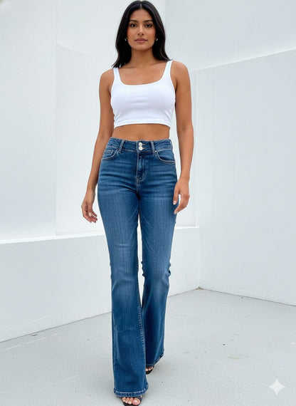 MID RISE BOOT CUT JEAN