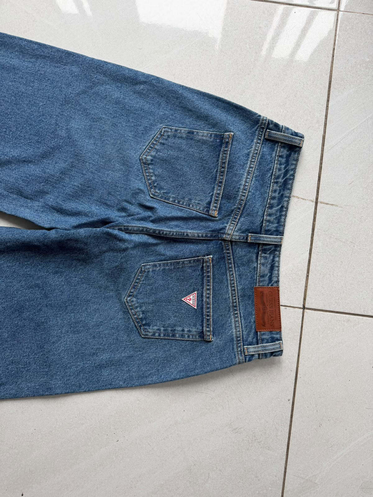 Imported Premium Mid-Rise Wide-Leg Denim Jeans – Mid Blue