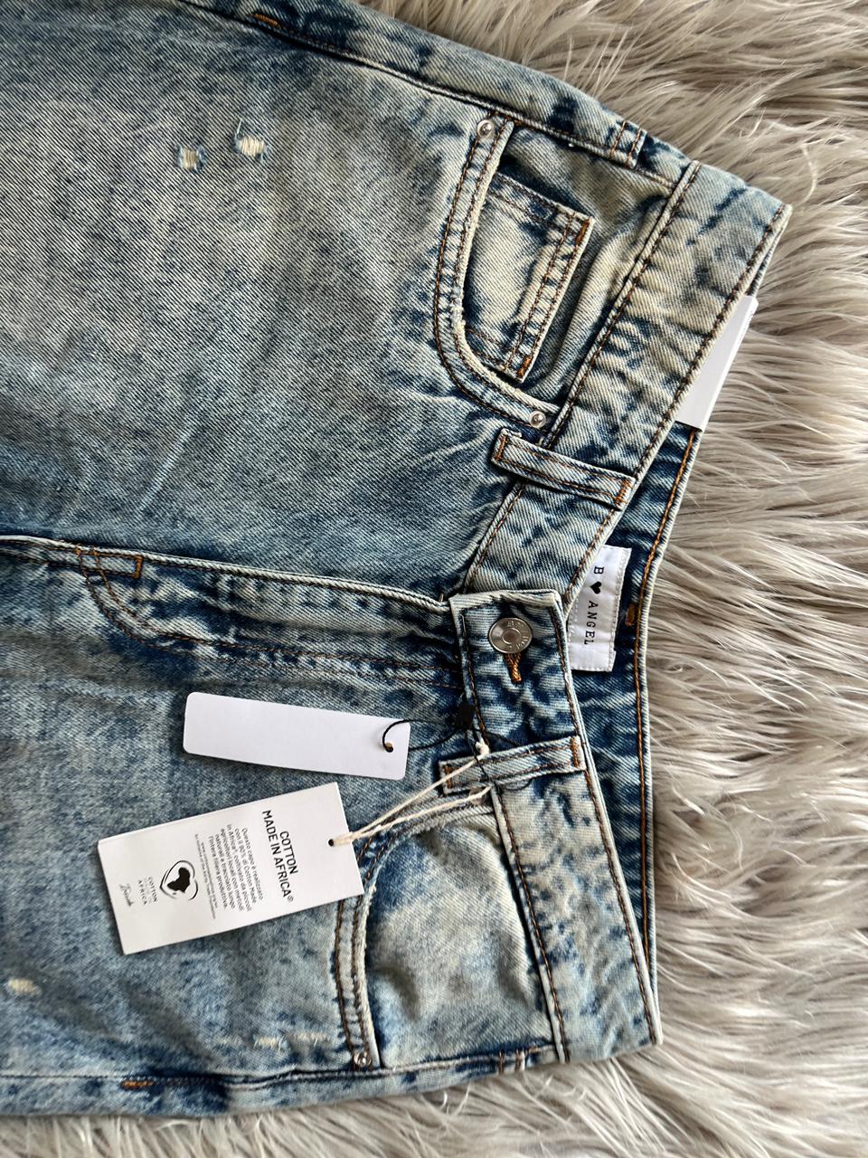HIGH RISE RIP WIDE LEG JEAN