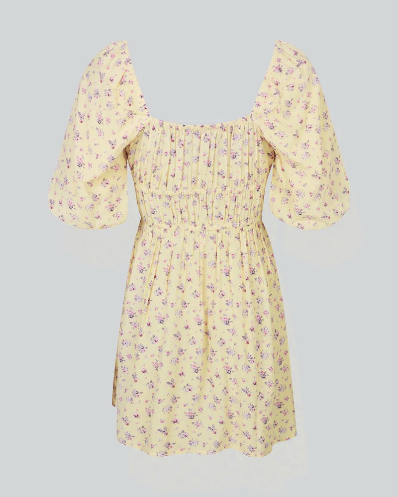PUFF SLEEVE MINI DRESS